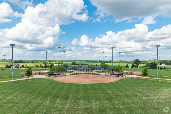 The Stuart Sports Complex is a massive, 4 baseball field park in South Montgomery, IL.