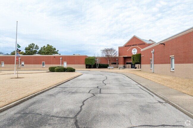 The circle drive at Houston Middle School in Germantown makes drop-off and pick-up effortless.