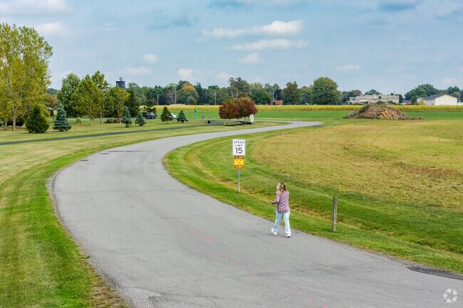 Cambria Town Park has plenty of green space to spread out, and trails for walking or running.