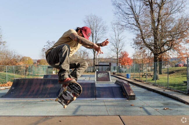 Get some air time at the skate park at Stroudsburg Borough Park in Stroudsburg, PA.