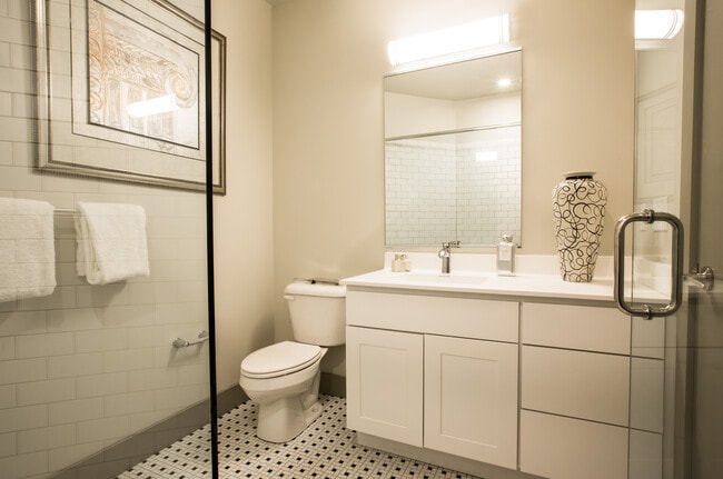 Main bathroom with shower (2Br2Ba)