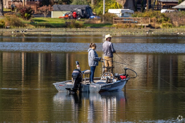 Mill Creek locals love taking the boat out on nearby Beaver Lake.