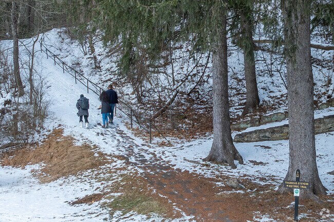 Caledonia State Park has walking trails throughout it.