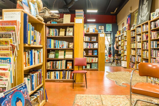 Giant Nerds Book store is a popular shop in the Garland district.