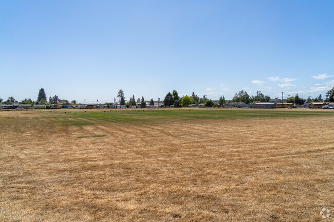 Harrisburg Middle School has large grassy fields for students to enjoy.