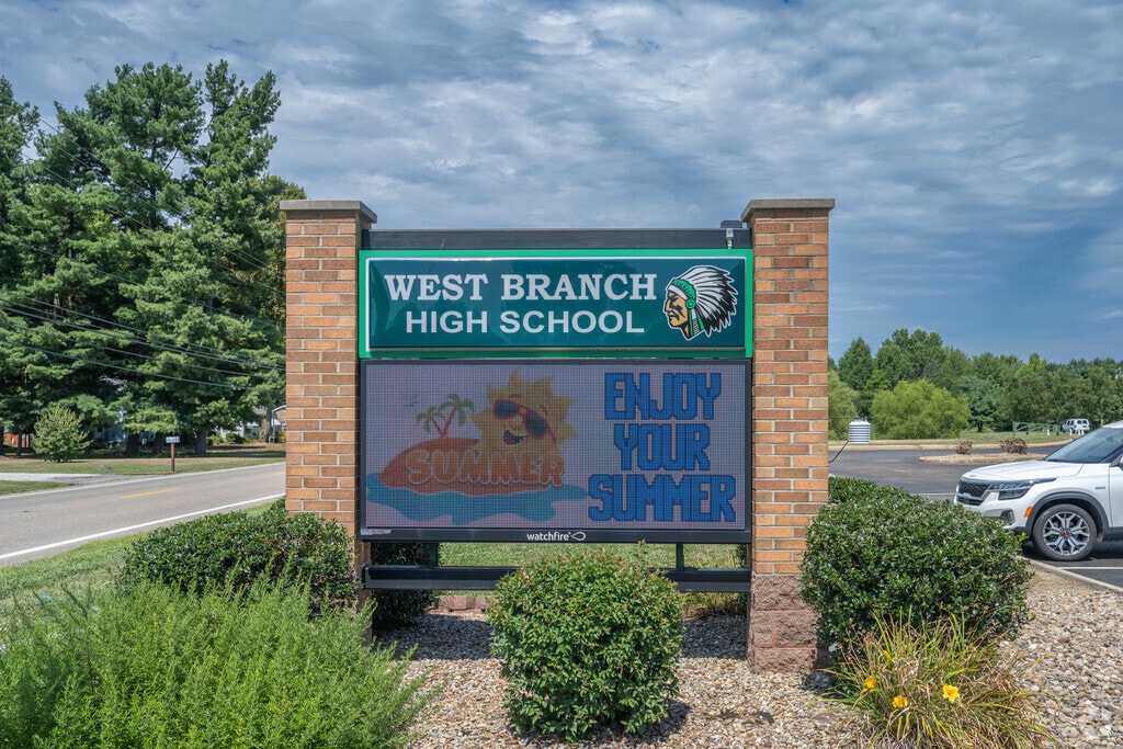 West Branch High School has 597 students in grades 8-12.