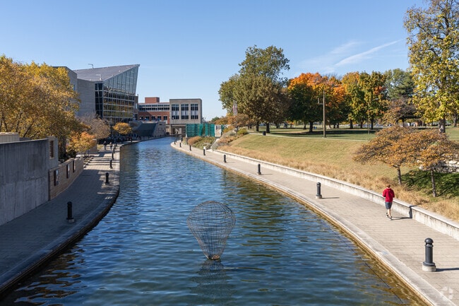 The White River is an excellent place to take an afternoon stroll near Renaissance Place.