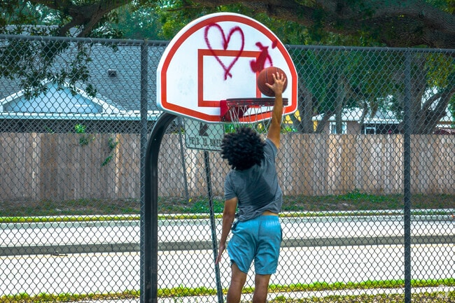 Oneco residents can play a  game of pick up basketball with friends at nearby Pride Park.