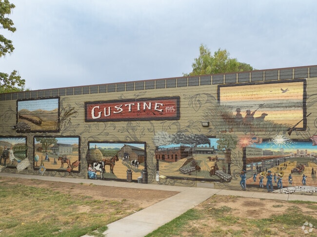 Gustine’s downtown features historic buildings and local businesses.