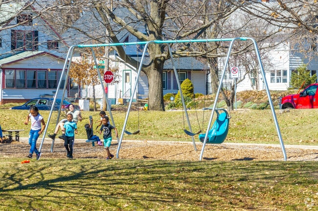 Nearby Union Park has modern playgrounds and plenty of open green space.