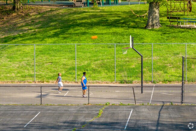 People playing basketball at Cooper Green Park