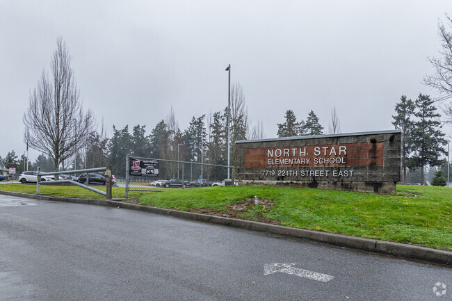 Drive into the entrance at North Star Elementary School.