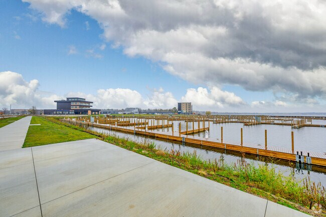 The Marina at Adelaide Pointe is filled with beautiful boats during the summer months.