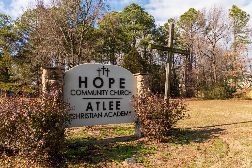 The entrance to Atlee Christian Academy.