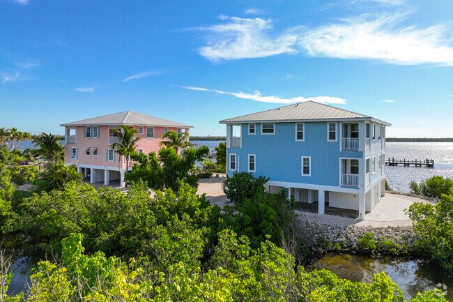 You can find a few larger multi level homes in Matlacha neighborhood.