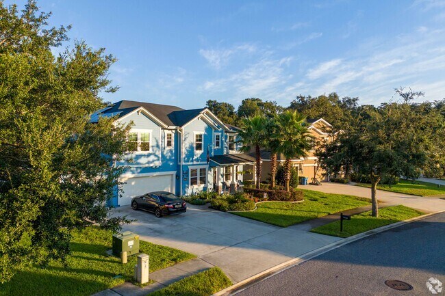 Two story homes are a common sight in both the Heron's Walk and Hidden Bluff communities.