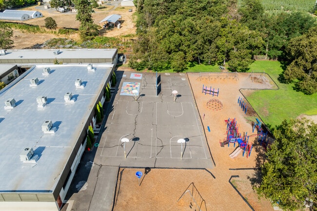 Oak Grove Elementary School has a spacious playground in Medford.
