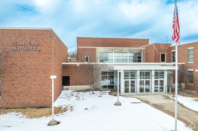 Cedar Falls High School is the main public high school in town.