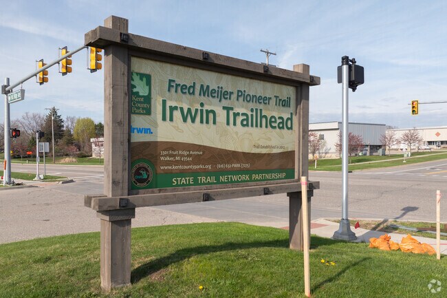 The Fred Meijer Pioneer Trail runs through the center of Alpine Township.