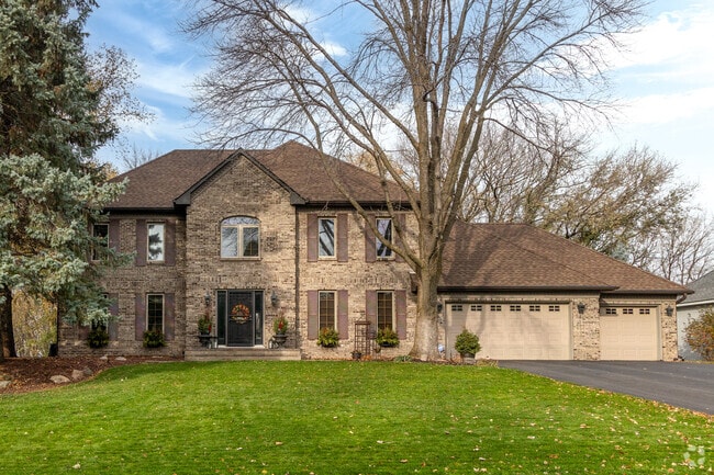 Brick two story homes are easily found in Burnsville.