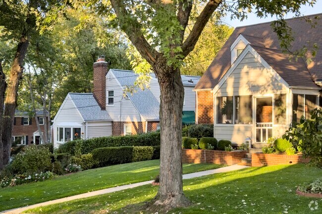 Rows of homes are accompanied by trees offering shade during the summer in Forest Estates.