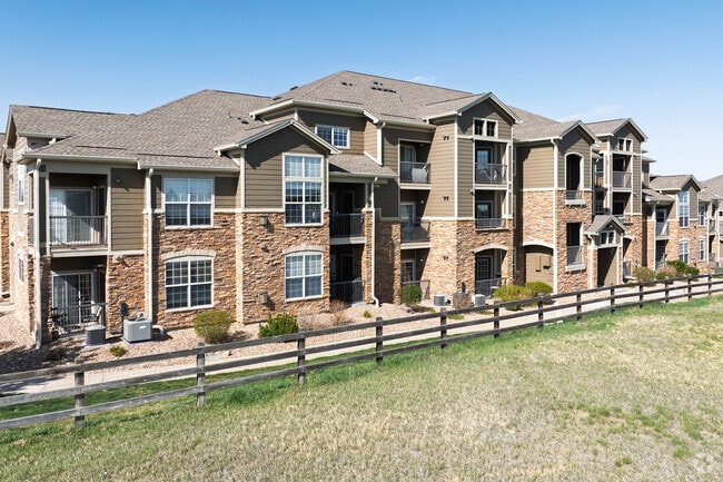 There are condos that line the Colorado National Golf Course in Vista Ridge.