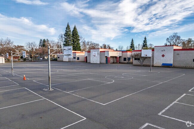 The beautiful campus of Elk Grove Elementary School includes modern amenities for students.
