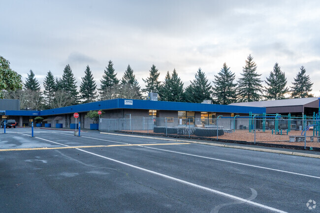 A side view of Portland Adventist Elementary School.