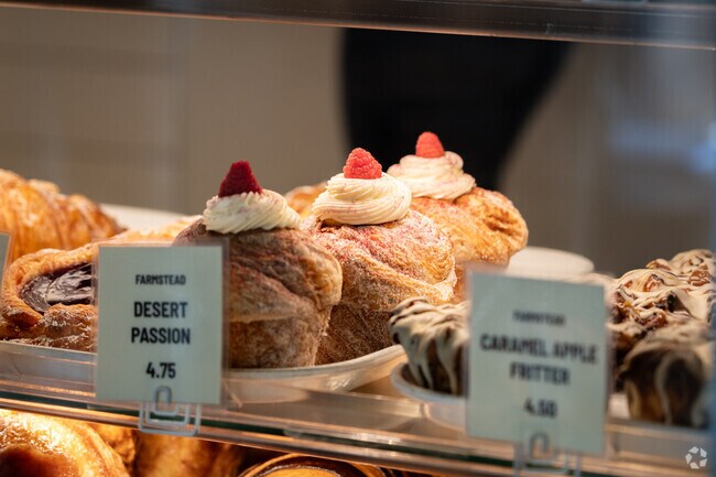 A wide array of delicious pastries are waiting at Farmstead.