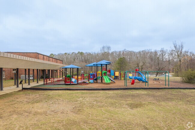 Oak Mt. Elementary School has a large playground.