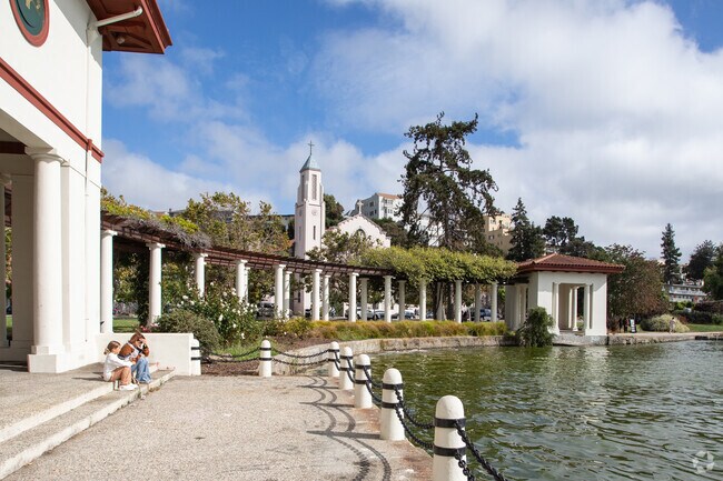 Lake Merritt waterfront is a peaceful place to rest and enjoy the sounds of lapping water.