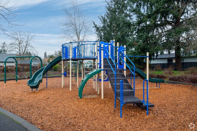 Kids can play on the playground at Ball-Michel Park on SE Willow St in Portland.