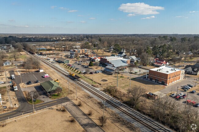 Arlington's Depot Square features shops, restaurants, and history.