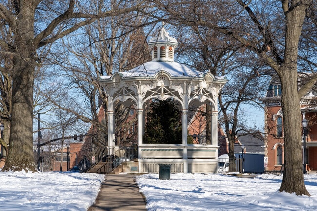 The Gazebo at Gazebo Park is located on the square in downtown Medina, Ohio.