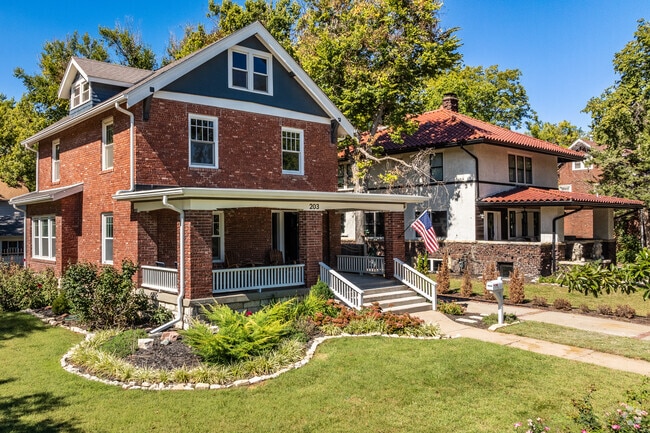 East Park has a variety of home styles with nice curb appeal and covered front porches.