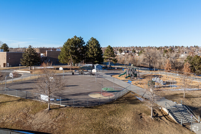 The playground at STEM Launch K-8 School in Thornton, Colorado.