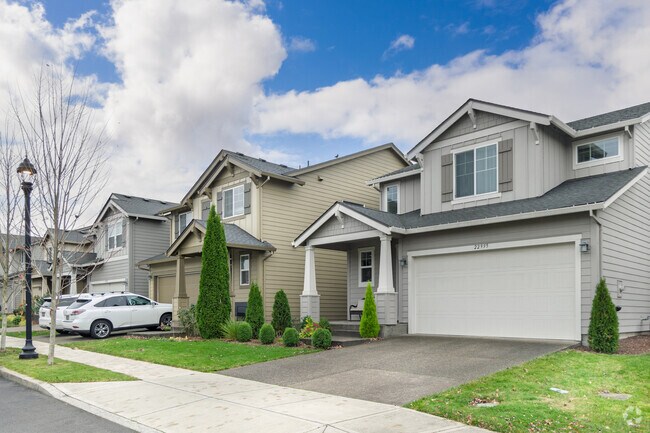 Traditional-style homes are appearing in Wood Village as part of new residential developments.