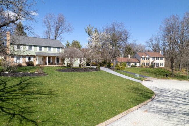 Large single-family traditional homes line the streets of Chesterbrook.
