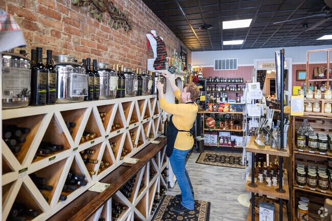 The Olive Twist in Auburn is a lovely boutique that sells high-end olive oils and vinegars.