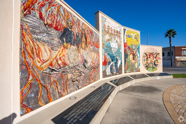 Centennial Park is a community space dedicated to showcasing vibrant murals.
