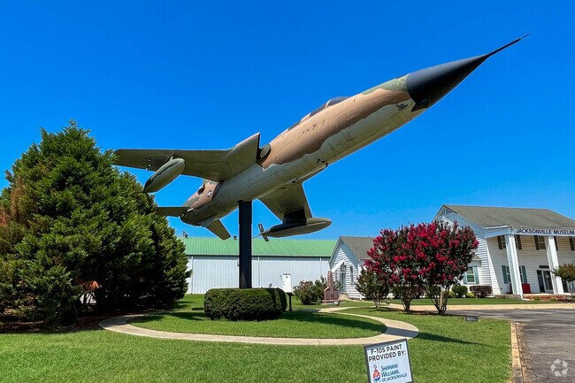 F105 Model at Jacksonville Museum of Military History in Jacksonville Neighborhood.