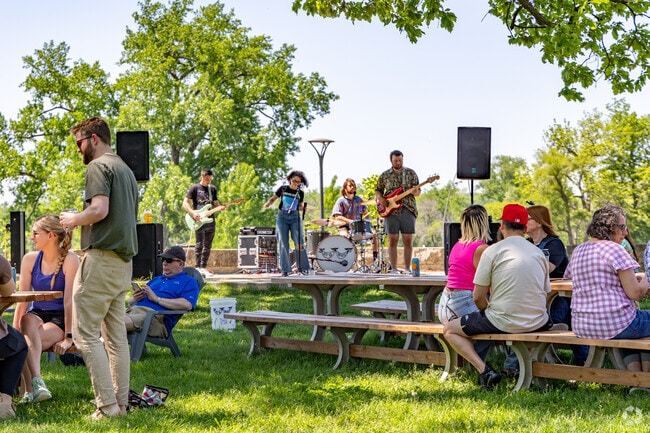 The Biergarten at Arie Den Boer Arboretum in Watrous South features live music.