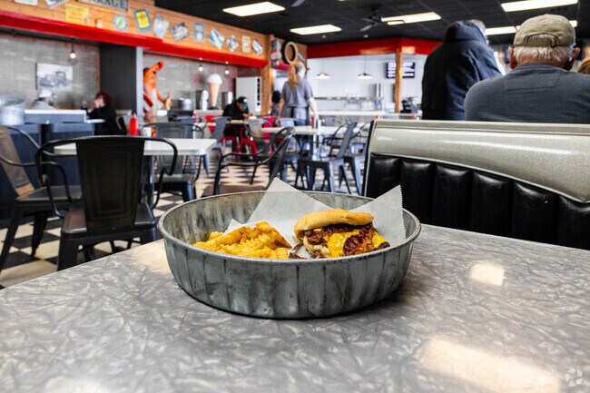 Stop by the Burger Garage for a bite to eat in Hesston.