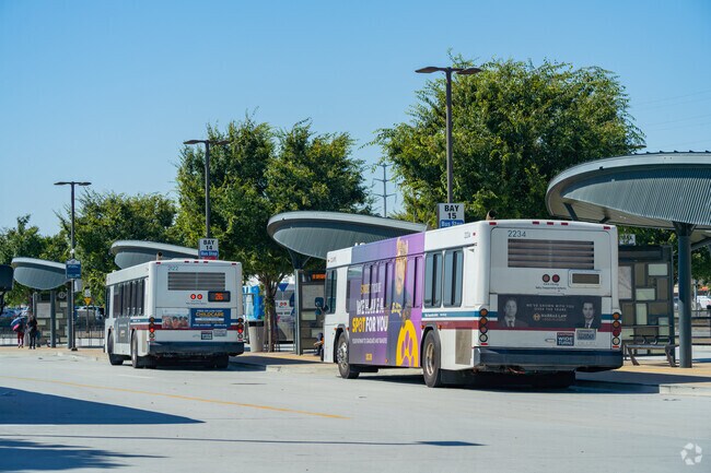 Public transit at EastRidge in Hidden Glen, San Jose, California.