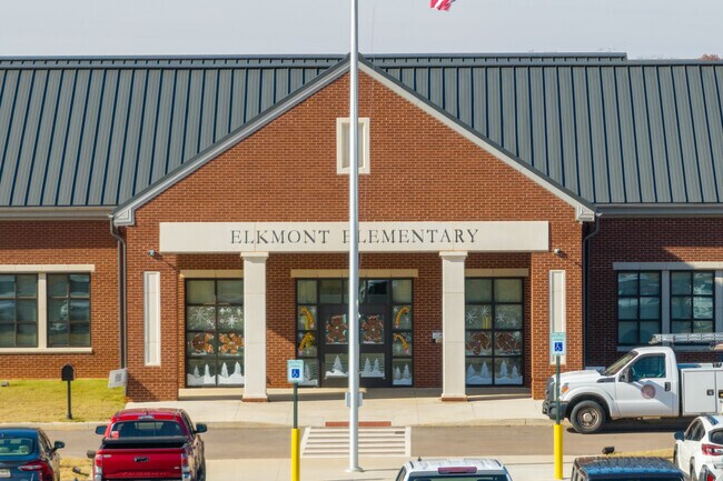 Entrance to Elkmont Elementary School in Elkmont Alabama.
