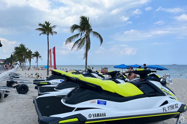 Thrill seekers can rent a jet ski on Central Beach.