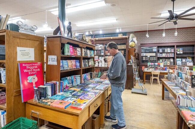 Downtown has the splendid Books Revisited used book store near Lake George.