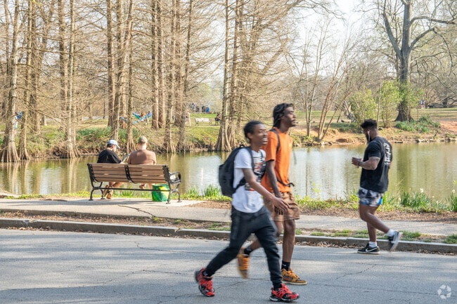 Residents from Home Park can gather, exercise, and relax at Piedmont Park.