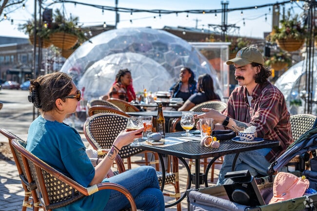 Sitting outside at Café Hollander on the Upper east Side enjoying beers from Belgium.