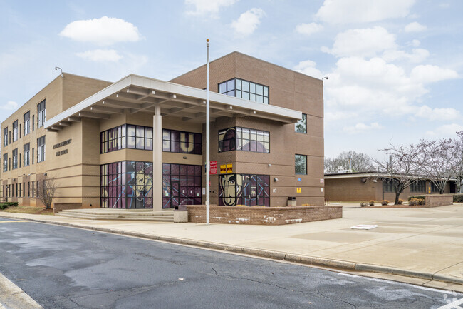 Harding University High School main entrance.